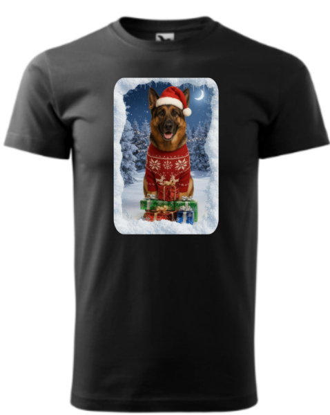 Vánoční tričko s Německým ovčákem4